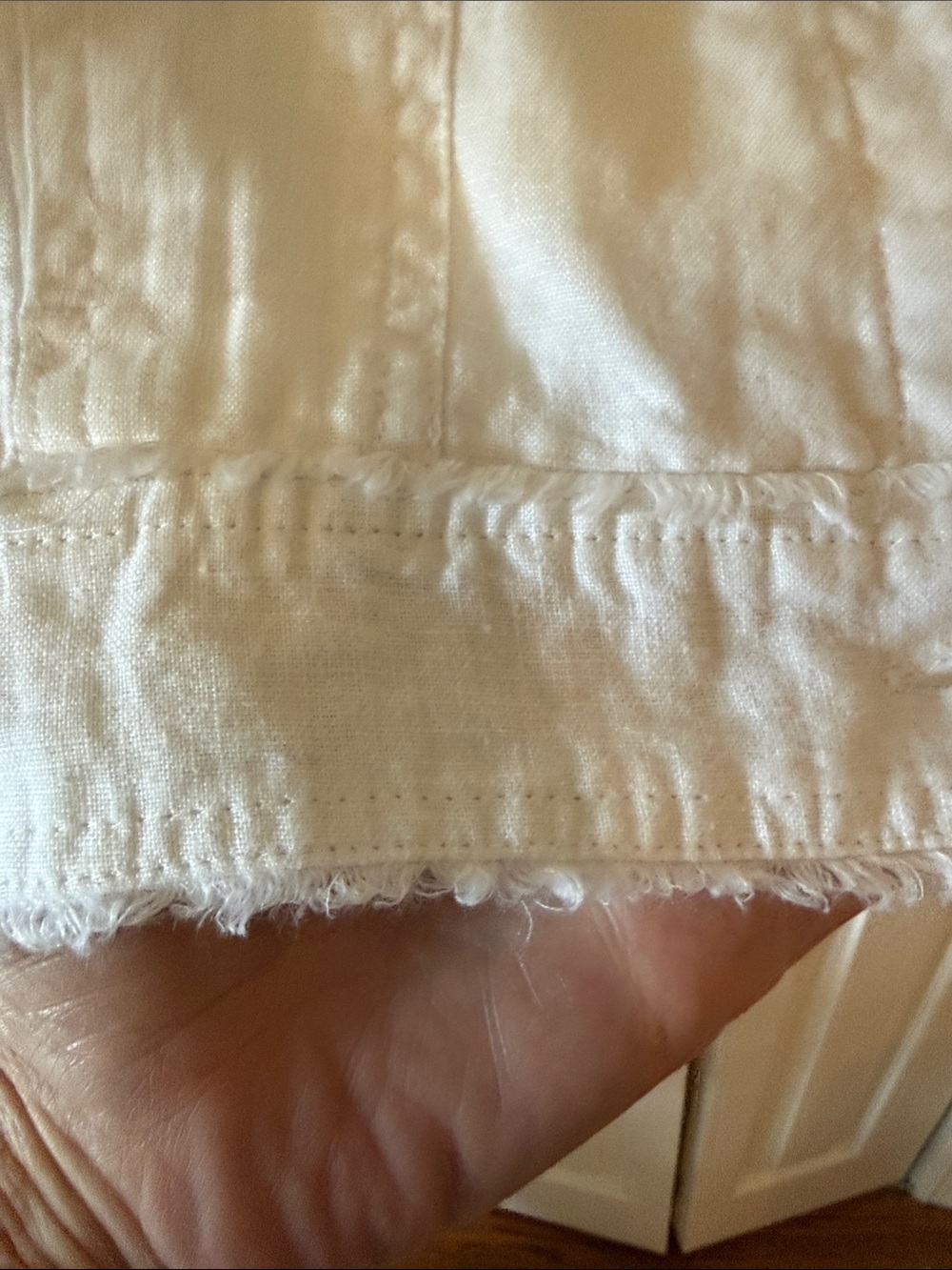 Lulu B White Linen Jean Jacket - XL - Picture 6 of 9